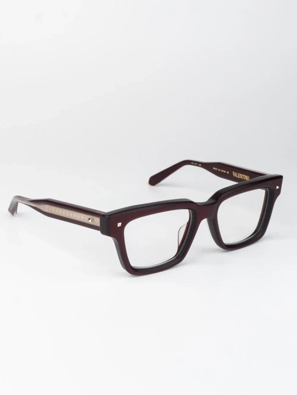 Valentino Women Eyeglasses Matte Burgundy Square V-ESSENTIAL I VLX-121 C